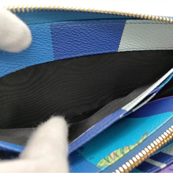 Emilio Pucci Long Wallet Blue Leather 4708200 - Picture 8 of 9